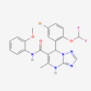 7-[5-bromo-2-(difluoromethoxy)phenyl]-N-(2-methoxyphenyl)-5-methyl-4,7-dihydro[1,2,4]triazolo[1,5-a]pyrimidine-6-carboxamide