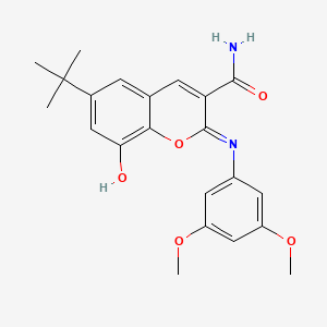 (Z)-6-(tert-butyl)-2-((3,5-dimethoxyphenyl)imino)-8-hydroxy-2H-chromene-3-carboxamide