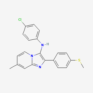 N-(4-chlorophenyl)-7-methyl-2-[4-(methylsulfanyl)phenyl]imidazo[1,2-a]pyridin-3-amine