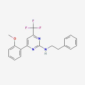 molecular formula C20H18F3N3O B11439991 4-(2-methoxyphenyl)-N-(2-phenylethyl)-6-(trifluoromethyl)pyrimidin-2-amine 