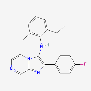 N-(2-ethyl-6-methylphenyl)-2-(4-fluorophenyl)imidazo[1,2-a]pyrazin-3-amine