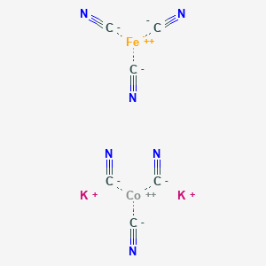 molecular formula C6CoFeK2N6 B1144001 二钾六氰合钴(II)-铁(II) CAS No. 12549-23-4
