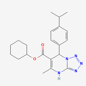 Cyclohexyl 5-methyl-7-[4-(propan-2-yl)phenyl]-4,7-dihydrotetrazolo[1,5-a]pyrimidine-6-carboxylate