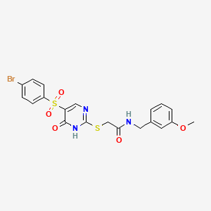 2-((5-((4-bromophenyl)sulfonyl)-6-oxo-1,6-dihydropyrimidin-2-yl)thio)-N-(3-methoxybenzyl)acetamide