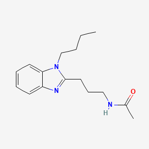 molecular formula C16H23N3O B11440081 N-[3-(1-butyl-1H-benzimidazol-2-yl)propyl]acetamide 