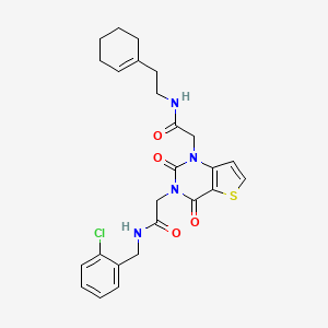 N-(2-chlorobenzyl)-2-(1-(2-((2-(cyclohex-1-en-1-yl)ethyl)amino)-2-oxoethyl)-2,4-dioxo-1,2-dihydrothieno[3,2-d]pyrimidin-3(4H)-yl)acetamide