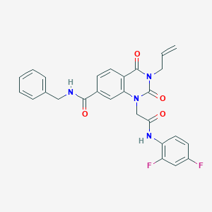 3-allyl-N-benzyl-1-(2-((2,4-difluorophenyl)amino)-2-oxoethyl)-2,4-dioxo-1,2,3,4-tetrahydroquinazoline-7-carboxamide