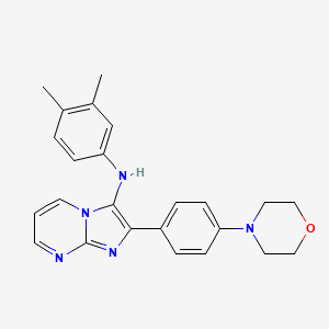 N-(3,4-dimethylphenyl)-2-[4-(morpholin-4-yl)phenyl]imidazo[1,2-a]pyrimidin-3-amine