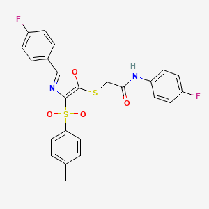 N-(4-fluorophenyl)-2-({2-(4-fluorophenyl)-4-[(4-methylphenyl)sulfonyl]-1,3-oxazol-5-yl}sulfanyl)acetamide