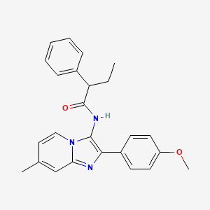 N-[2-(4-methoxyphenyl)-7-methylimidazo[1,2-a]pyridin-3-yl]-2-phenylbutanamide