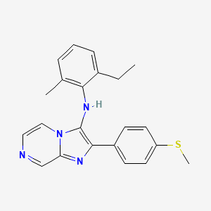 N-(2-ethyl-6-methylphenyl)-2-[4-(methylsulfanyl)phenyl]imidazo[1,2-a]pyrazin-3-amine