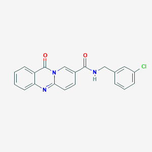 molecular formula C20H14ClN3O2 B11440129 N-(3-chlorobenzyl)-11-oxo-11H-pyrido[2,1-b]quinazoline-8-carboxamide 