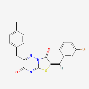 (2E)-2-(3-bromobenzylidene)-6-(4-methylbenzyl)-7H-[1,3]thiazolo[3,2-b][1,2,4]triazine-3,7(2H)-dione