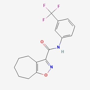 molecular formula C16H15F3N2O2 B11440194 N-[3-(trifluoromethyl)phenyl]-5,6,7,8-tetrahydro-4H-cyclohepta[d][1,2]oxazole-3-carboxamide 