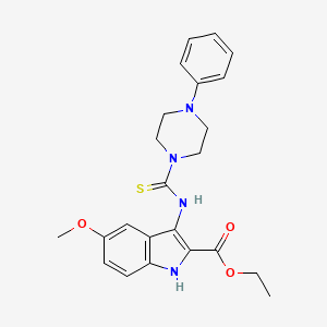 ethyl 5-methoxy-3-[(4-phenylpiperazine-1-carbothioyl)amino]-1H-indole-2-carboxylate