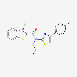 3-chloro-N-[4-(4-methylphenyl)-1,3-thiazol-2-yl]-N-propyl-1-benzothiophene-2-carboxamide