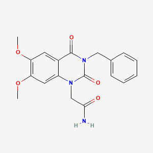 2-(3-benzyl-6,7-dimethoxy-2,4-dioxo-3,4-dihydroquinazolin-1(2H)-yl)acetamide