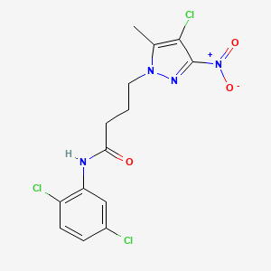 4-(4-chloro-5-methyl-3-nitro-1H-pyrazol-1-yl)-N-(2,5-dichlorophenyl)butanamide