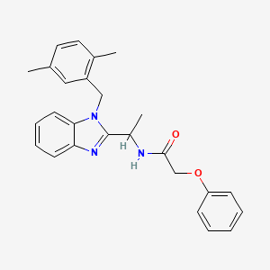 N-{1-[1-(2,5-dimethylbenzyl)-1H-benzimidazol-2-yl]ethyl}-2-phenoxyacetamide