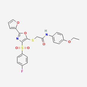 N-(4-ethoxyphenyl)-2-({4-[(4-fluorophenyl)sulfonyl]-2-(furan-2-yl)-1,3-oxazol-5-yl}sulfanyl)acetamide