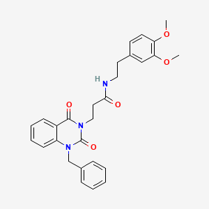 molecular formula C28H29N3O5 B11440324 3-(1-benzyl-2,4-dioxo-1,2,3,4-tetrahydroquinazolin-3-yl)-N-[2-(3,4-dimethoxyphenyl)ethyl]propanamide 