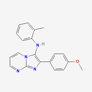 2-(4-methoxyphenyl)-N-(2-methylphenyl)imidazo[1,2-a]pyrimidin-3-amine