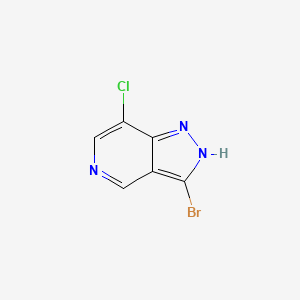 molecular formula C6H3BrClN3 B1144037 3-溴-7-氯-1H-吡唑并[4,3-c]吡啶 CAS No. 1357945-65-3