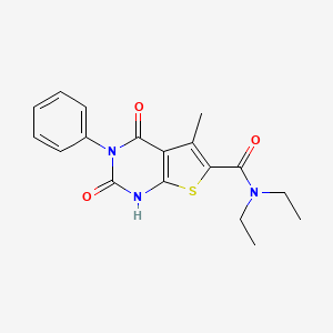 N,N-diethyl-5-methyl-2,4-dioxo-3-phenyl-1,2,3,4-tetrahydrothieno[2,3-d]pyrimidine-6-carboxamide