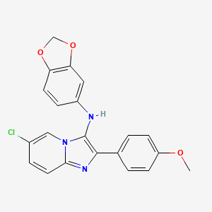 N-(1,3-benzodioxol-5-yl)-6-chloro-2-(4-methoxyphenyl)imidazo[1,2-a]pyridin-3-amine