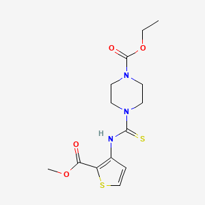 Ethyl 4-{[2-(methoxycarbonyl)thiophen-3-yl]carbamothioyl}piperazine-1-carboxylate