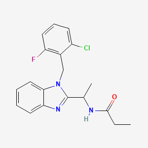 N-{1-[1-(2-chloro-6-fluorobenzyl)-1H-benzimidazol-2-yl]ethyl}propanamide