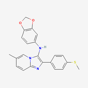 N-(1,3-benzodioxol-5-yl)-6-methyl-2-[4-(methylsulfanyl)phenyl]imidazo[1,2-a]pyridin-3-amine