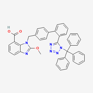 B1144048 2-Methoxy-1-({2'-[1-(triphenylmethyl)-1H-tetrazol-5-yl][1,1'-biphenyl]-4-yl}methyl)-1H-benzimidazole-7-carboxylic acid CAS No. 1246820-94-9