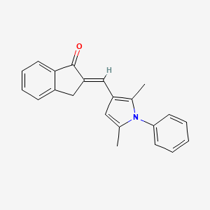 (2E)-2-[(2,5-dimethyl-1-phenyl-1H-pyrrol-3-yl)methylene]indan-1-one