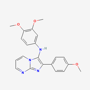 N-(3,4-dimethoxyphenyl)-2-(4-methoxyphenyl)imidazo[1,2-a]pyrimidin-3-amine