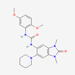 1-(2,5-dimethoxyphenyl)-3-[1,3-dimethyl-2-oxo-6-(piperidin-1-yl)-2,3-dihydro-1H-benzimidazol-5-yl]urea