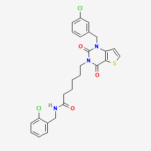 N-(2-chlorobenzyl)-6-[1-(3-chlorobenzyl)-2,4-dioxo-1,4-dihydrothieno[3,2-d]pyrimidin-3(2H)-yl]hexanamide