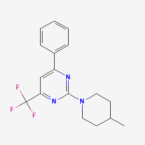 2-(4-Methylpiperidin-1-yl)-4-phenyl-6-(trifluoromethyl)pyrimidine