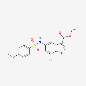 Ethyl 7-chloro-5-(4-ethylbenzenesulfonamido)-2-methyl-1-benzofuran-3-carboxylate