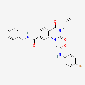 N-benzyl-1-[2-(4-bromoanilino)-2-oxoethyl]-2,4-dioxo-3-prop-2-enylquinazoline-7-carboxamide