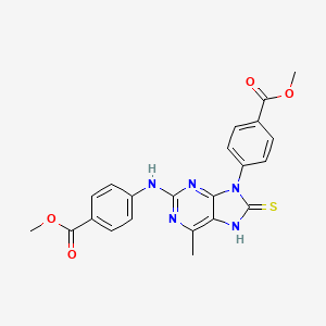 methyl 4-(2-{[4-(methoxycarbonyl)phenyl]amino}-6-methyl-8-sulfanyl-9H-purin-9-yl)benzoate