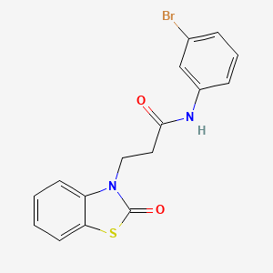 molecular formula C16H13BrN2O2S B11440615 N-(3-bromophenyl)-3-(2-oxo-2,3-dihydro-1,3-benzothiazol-3-yl)propanamide 