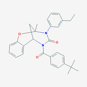 5-[(4-tert-butylphenyl)carbonyl]-3-(3-ethylphenyl)-2-methyl-2,3,5,6-tetrahydro-4H-2,6-methano-1,3,5-benzoxadiazocin-4-one