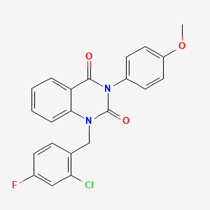 1-[(2-Chloro-4-fluorophenyl)methyl]-3-(4-methoxyphenyl)-1,2,3,4-tetrahydroquinazoline-2,4-dione