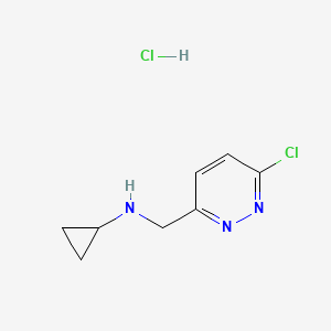 molecular formula C8H10ClN3.HCl B1144062 N-((6-Chloropyridazin-3-yl)methyl)cyclopropanamine CAS No. 1289386-54-4