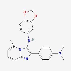 N-(1,3-benzodioxol-5-yl)-2-[4-(dimethylamino)phenyl]-5-methylimidazo[1,2-a]pyridin-3-amine