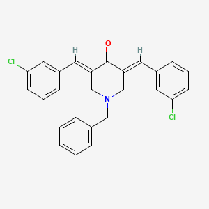 molecular formula C26H21Cl2NO B11440665 (3E,5E)-1-benzyl-3,5-bis[(3-chlorophenyl)methylidene]piperidin-4-one 