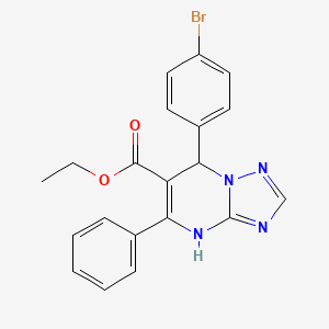 Ethyl 7-(4-bromophenyl)-5-phenyl-4,7-dihydro[1,2,4]triazolo[1,5-a]pyrimidine-6-carboxylate