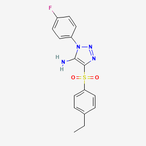 4-(4-ethylbenzenesulfonyl)-1-(4-fluorophenyl)-1H-1,2,3-triazol-5-amine