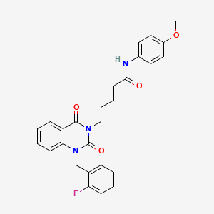 5-[1-(2-fluorobenzyl)-2,4-dioxo-1,4-dihydroquinazolin-3(2H)-yl]-N-(4-methoxyphenyl)pentanamide